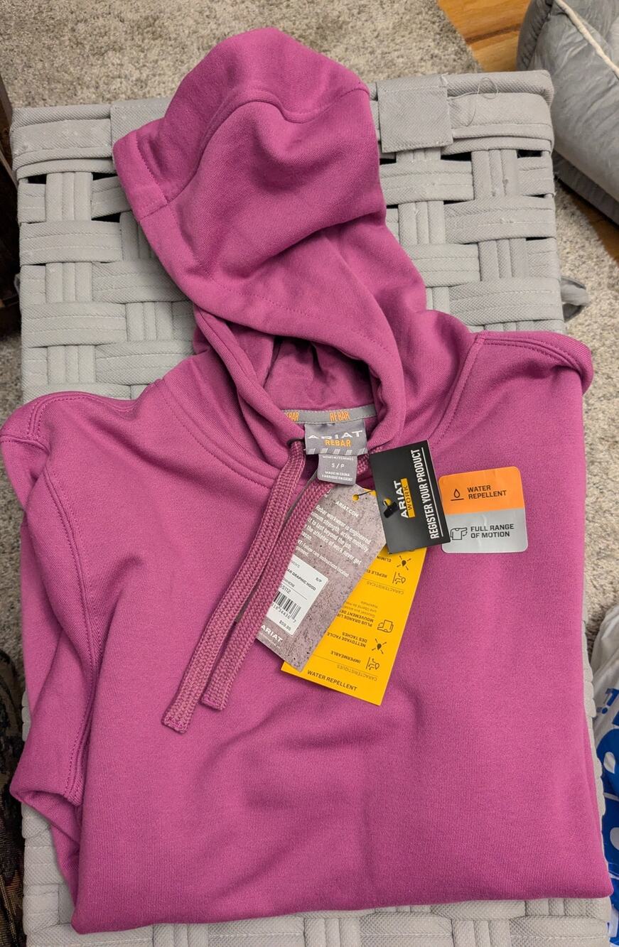 Ariat Rebar Pink Hoodie Women's Small NWT